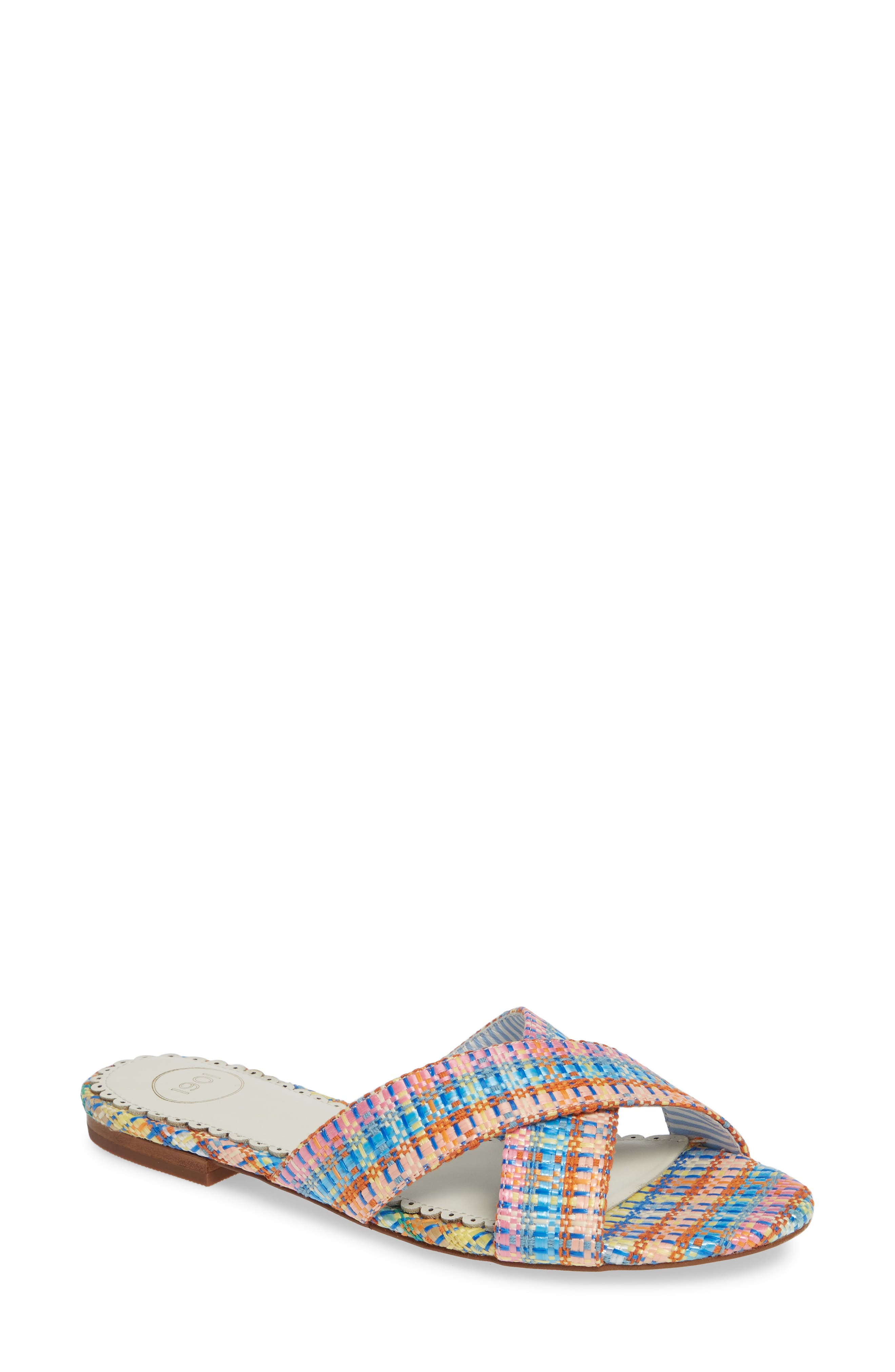 1901 Bryers Cross Band Slide Sandal, Yellow