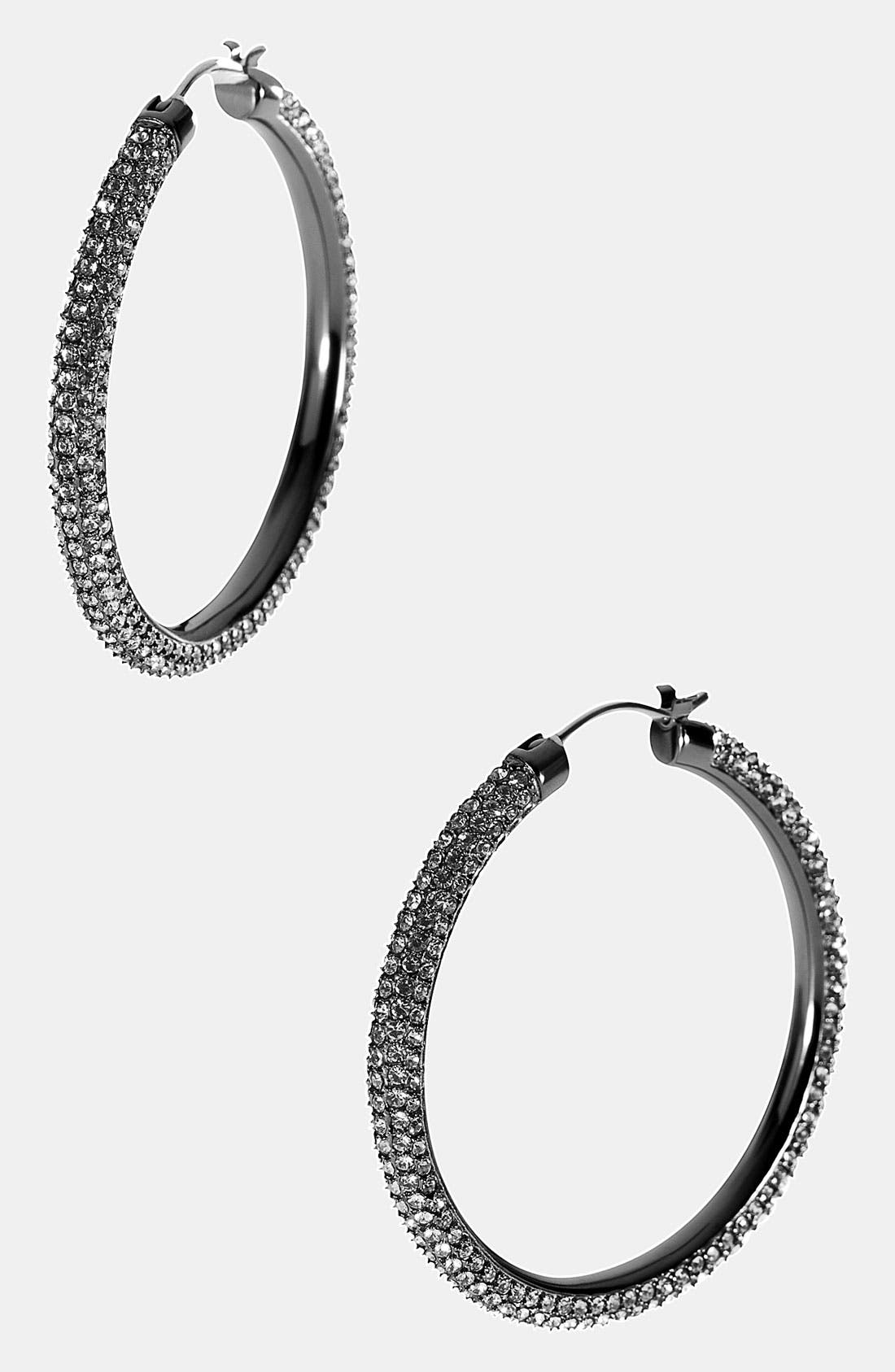 Michael Kors 'Camille' Pavé Hoop Earrings Nordstrom