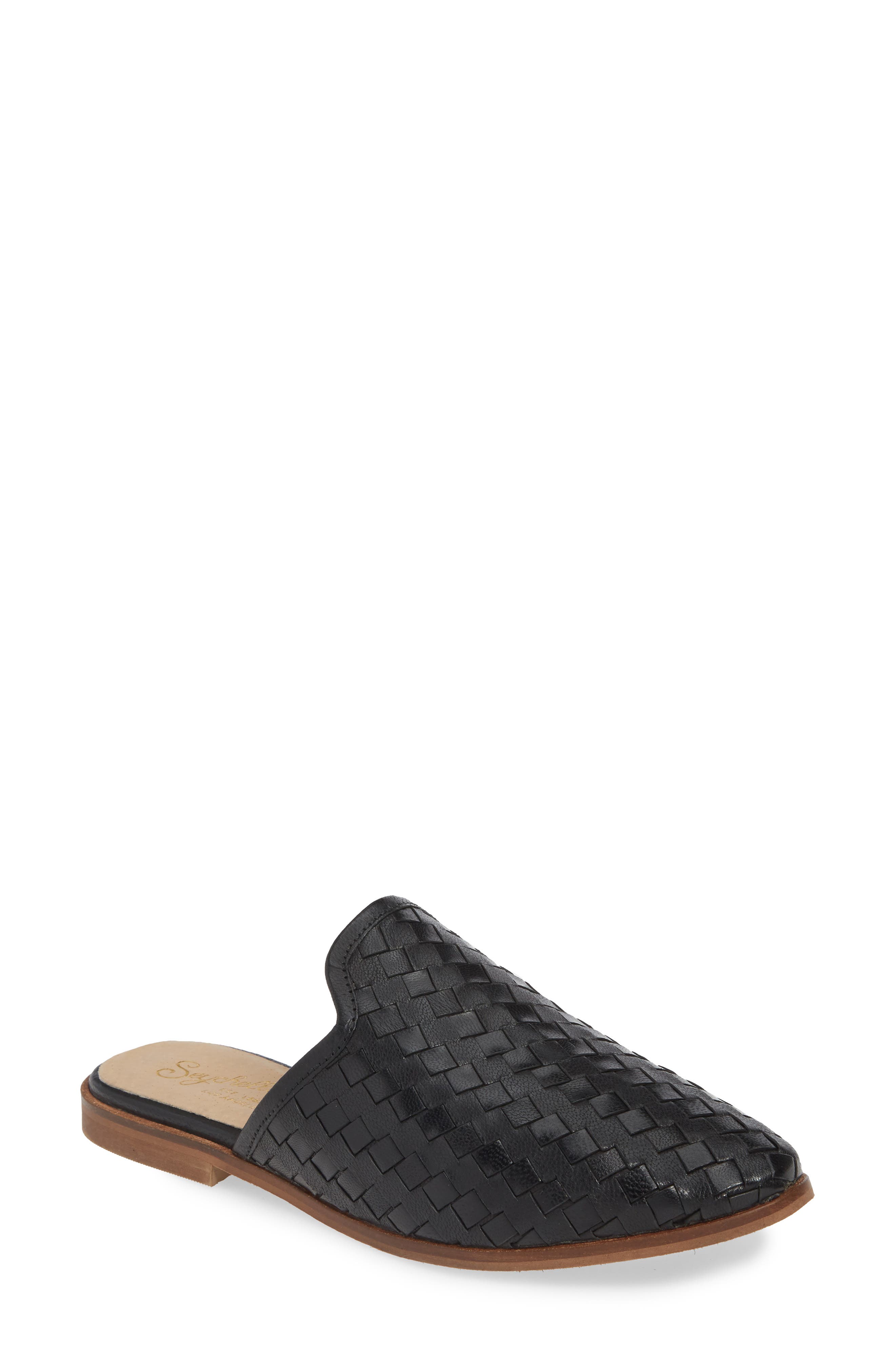 seychelles woven mules
