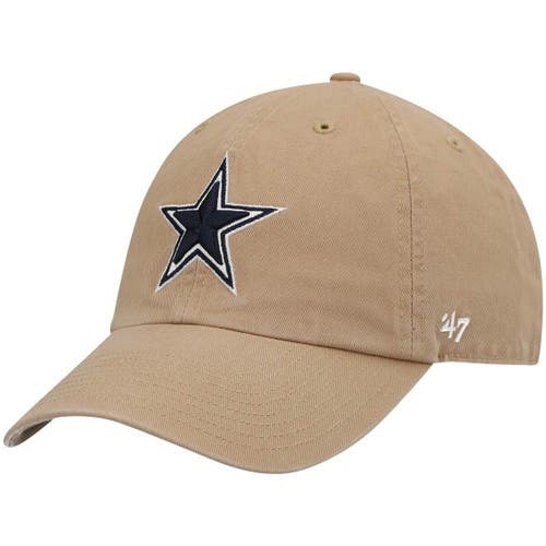 Men's '47 Cream/Navy Dallas Cowboys Sidestep Clean Up Adjustable Hat