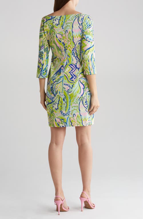 TASH AND SOPHIE TASH AND SOPHIE PAISLEY SHEATH DRESS