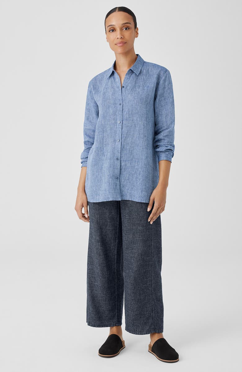 Eileen Fisher Organic Linen Button-Up Shirt | Nordstrom