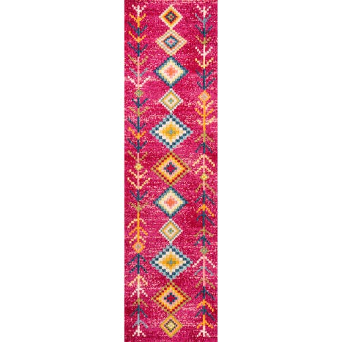 Shop Jonathan Y Love Geometric Area Rug In Pink/multi