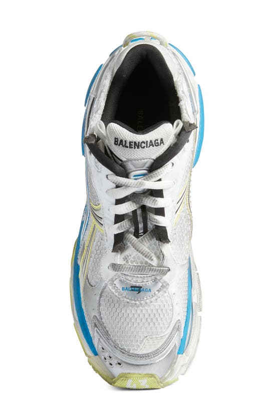 Shop Balenciaga Runner Sneaker In White/ Yellow/ Blue