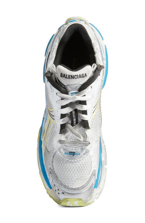 Shop Balenciaga Runner Sneaker In White/yellow/blue