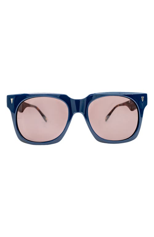 MITA SUSTAINABLE EYEWEAR 57mm Square Sunglasses in Shiny Navy/Shiny Tort