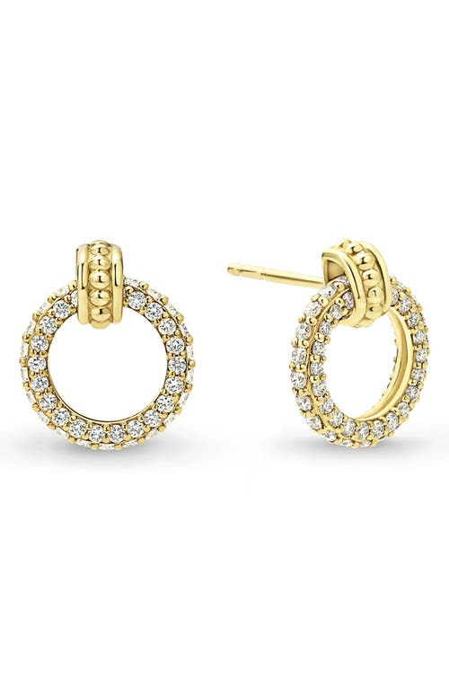 LAGOS Meridian 18K Gold Circle Diamond Stud Earrings at Nordstrom