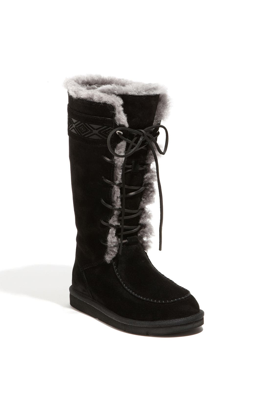 ugg black lace up boots