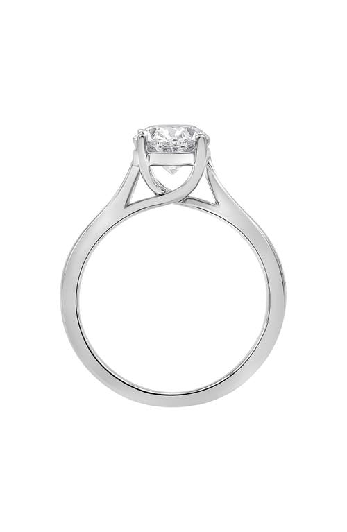 Badgley Mischka Collection 14k White Gold Near Colorless Lab Grown Oval Diamond Solitaire Ring In 2 Ctw White Gold