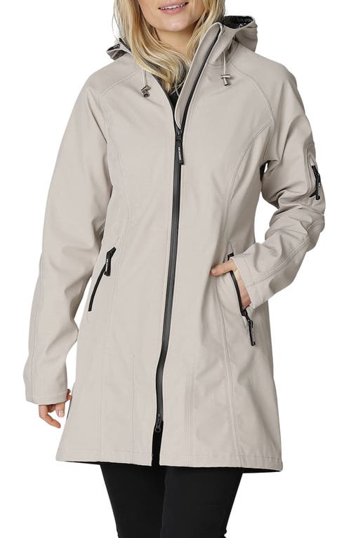 Regular Fit Hooded Raincoat in Chateau Gray