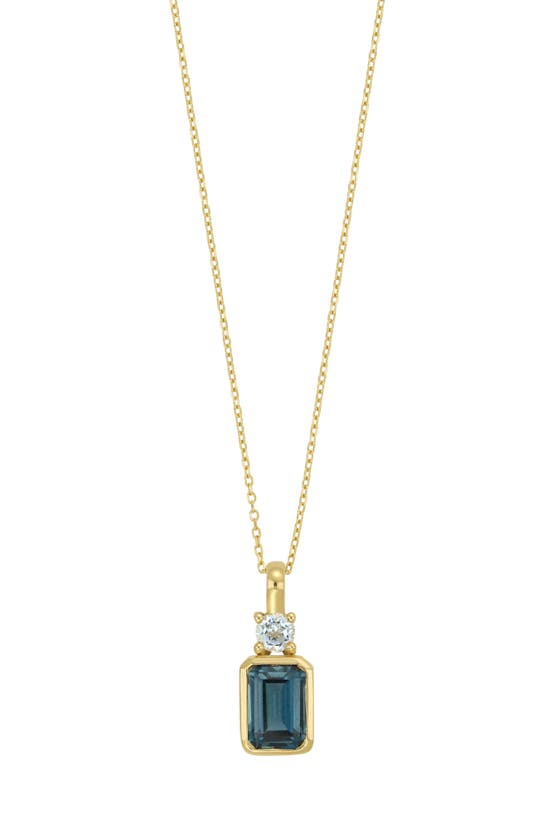 Bony Levy Blc 14k Gold London Blue Topaz Pendant Necklace In 14k Yellow Gold