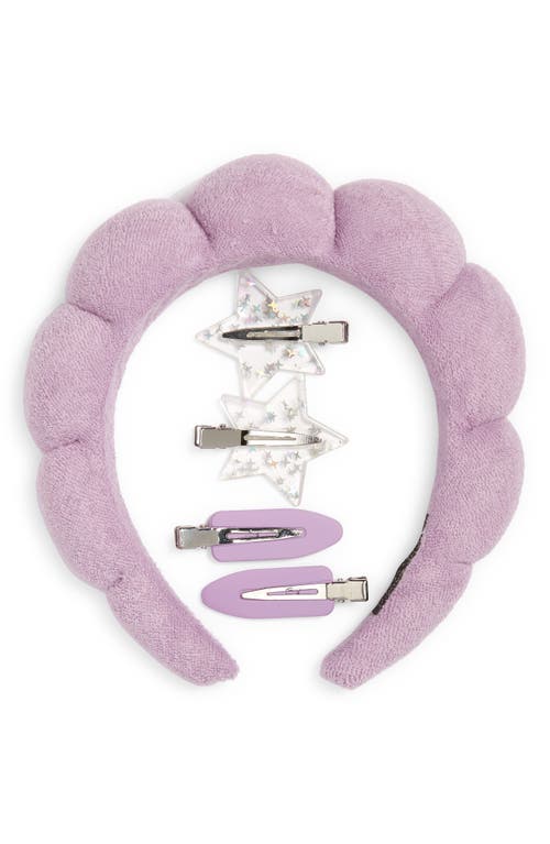Capelli New York Kids' Assorted Set of 5 Hair Accessories in Lilac at Nordstrom