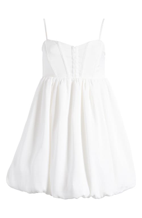 Shop Astr The Label Bustier Bubble Hem Babydoll Dress In White