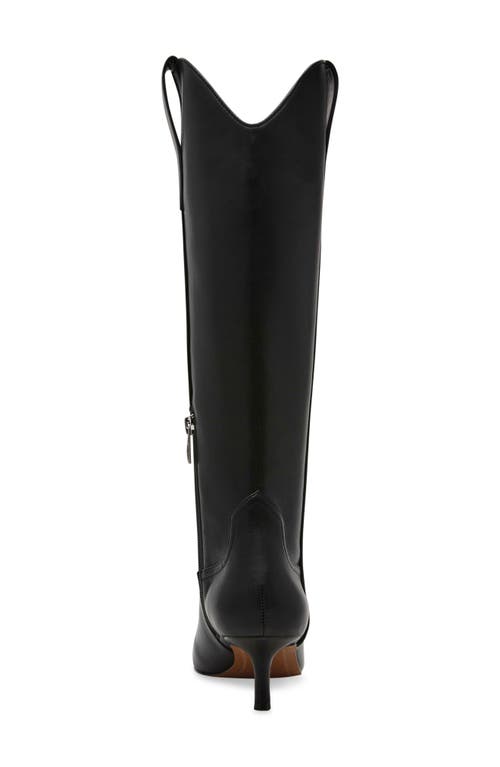 Steven New York Britt Western Pointed Toe Boot In Black