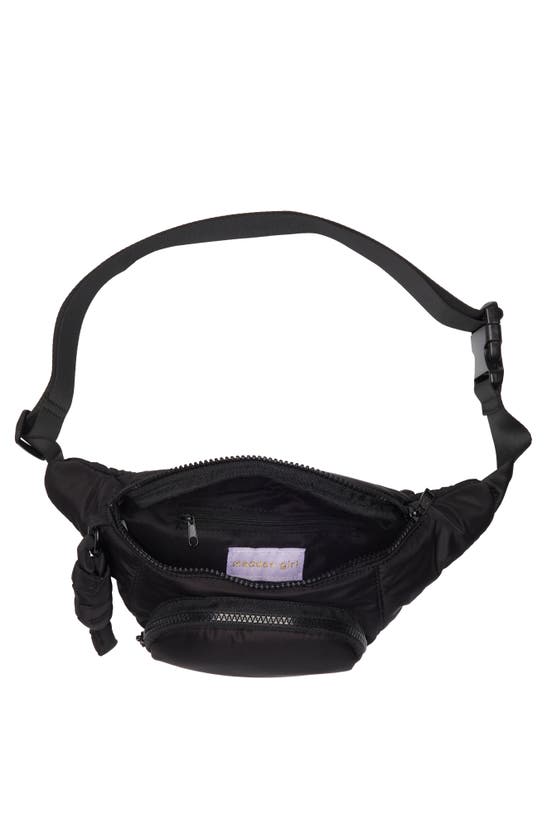 Shop Madden Girl Padded Nylon Belt Bag In Black