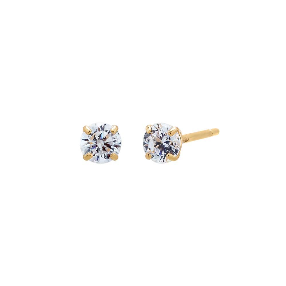 BY ADINA EDEN Solitaire Stud Earring 14K in 14K Gold Cover