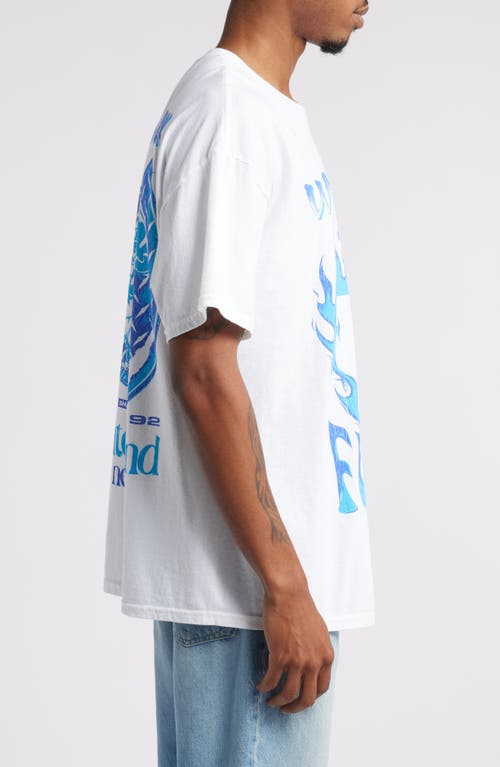 Shop Merch Traffic Forever Cotton Graphic T-shirt In White Overdye