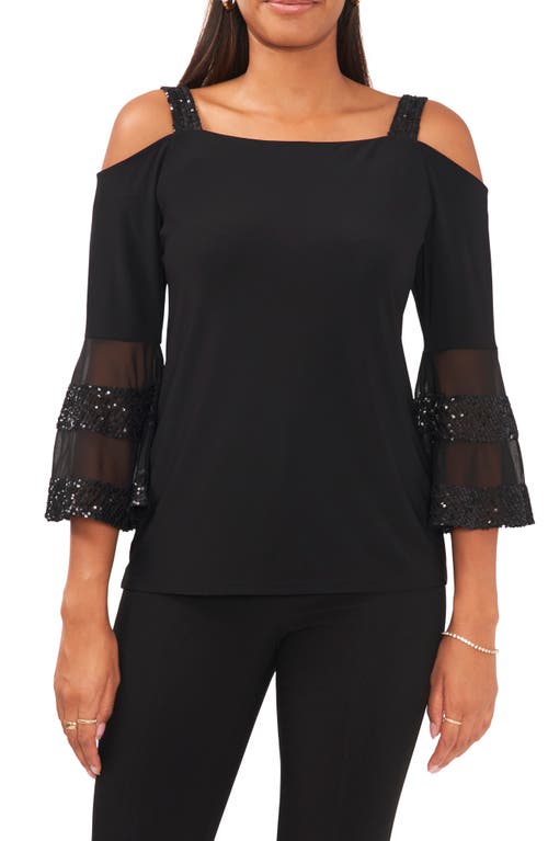 CHAUS CHAUS COLD SHOULDER BELL SLEEVE TOP 