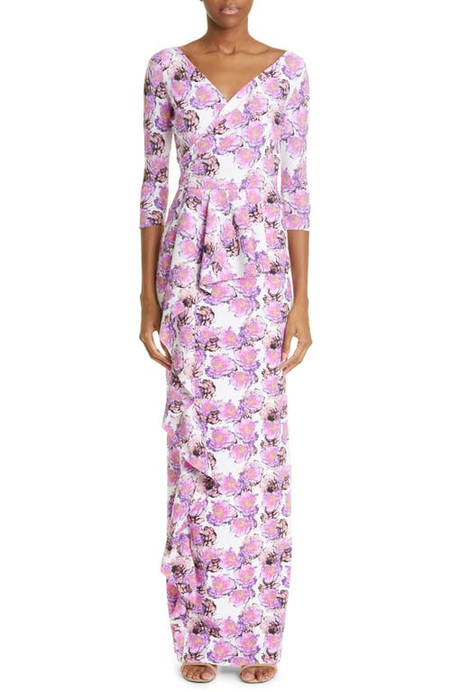 Chiara Boni La Petite Robe Gangshyi Sje Floral Print Gown in Roselline