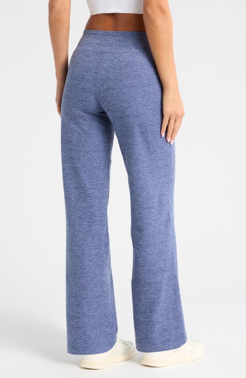 Zella Renew Straight Leg Pants In Blue Indigo Melange