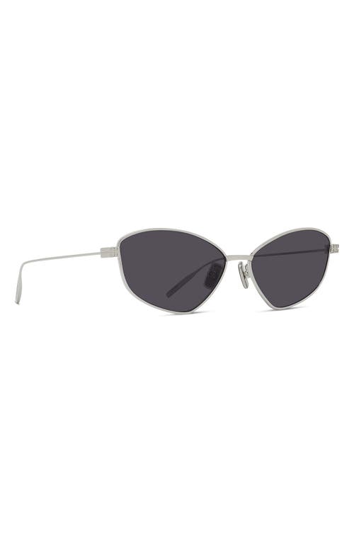 Shop Givenchy Gv Speed Cat Eye Sunglasses In Shiny Palladium/smoke