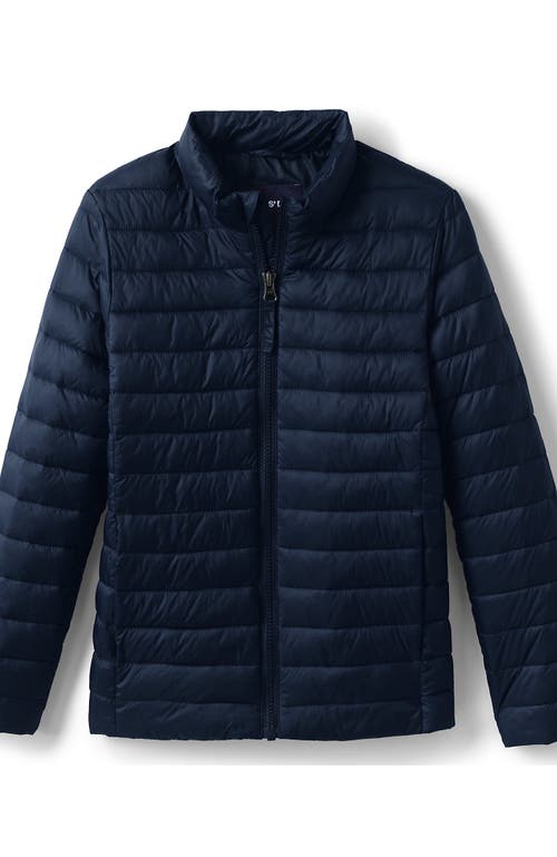 Shop Lands' End School Uniform Kids Thermoplume Jacket In Classic Navy