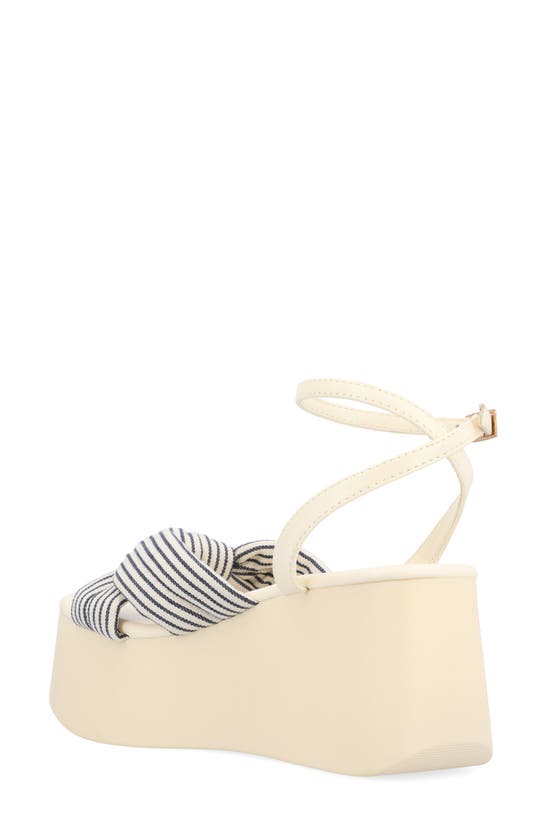 Journee Collection Lailee Ankle Strap Platform Sandal In Navy