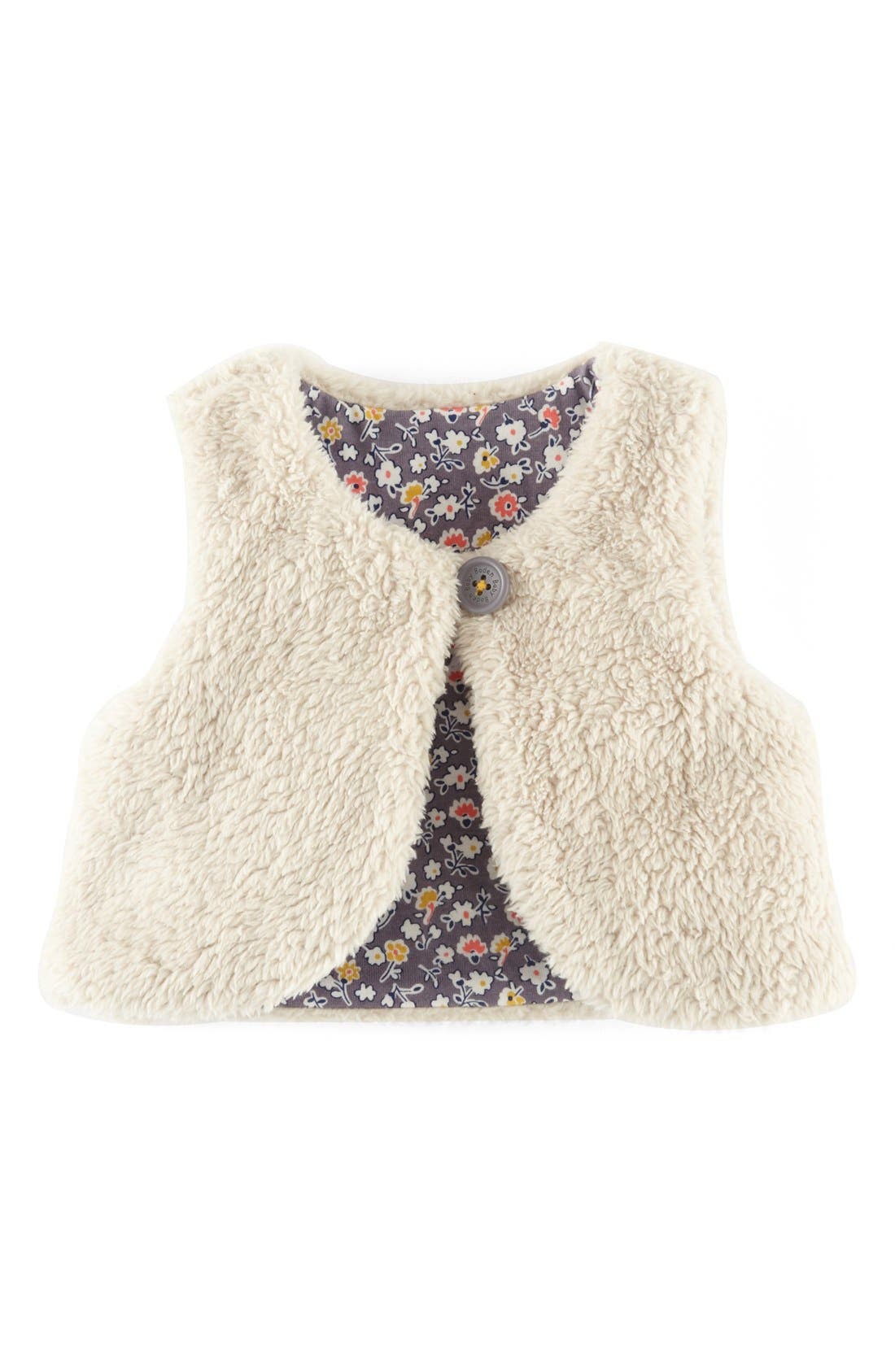 Mini Boden Reversible Fleece Vest (Baby Girls) Nordstrom