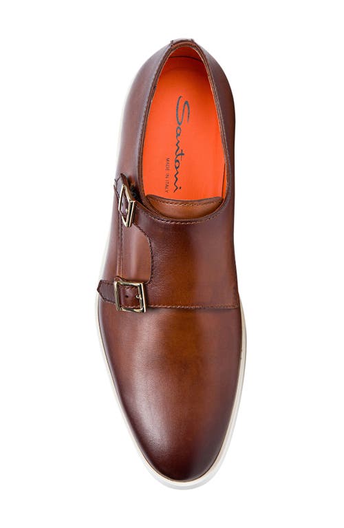 Shop Santoni Bankable Sneaker In Brown-m48