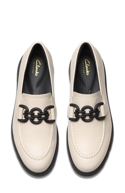 Clarksr Clarks(r) Loriini Izzy Platform Wedge Bit Loafer In Cream Leather