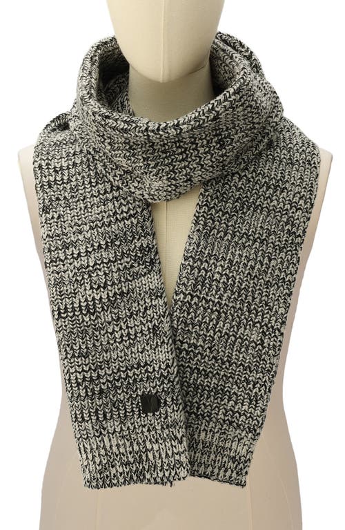 Shop Allsaints Marled Wool Scarf In Chalk/black