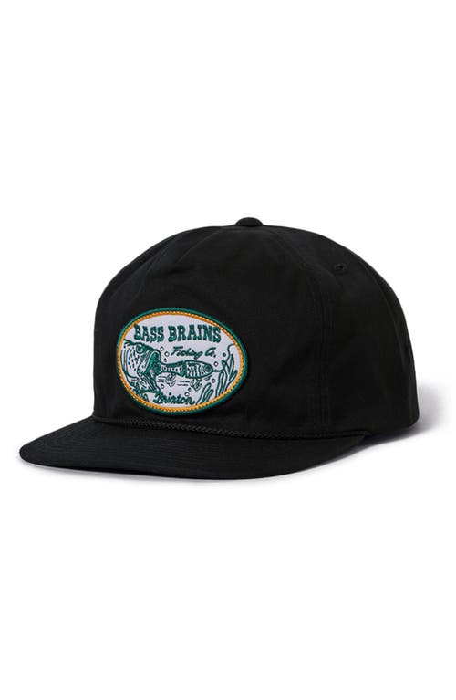 Bass Brains Snapback Baseball Cap in Black