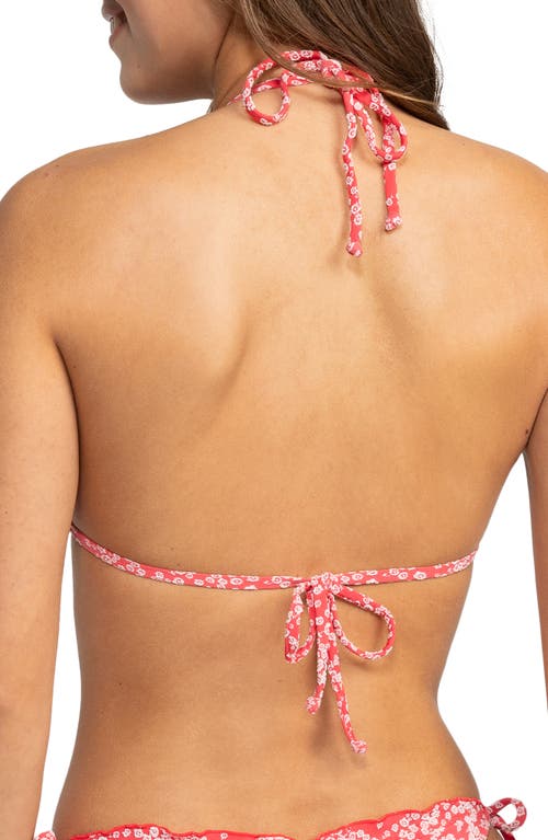 Shop Roxy Margarita Mini Tiki Triangle Bikini Top In Hibiscus Margarita