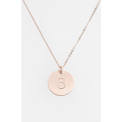 Nashelle 14K-Gold Fill Initial Disc Necklace