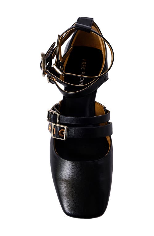Free People Hart Buckle Flat In Black