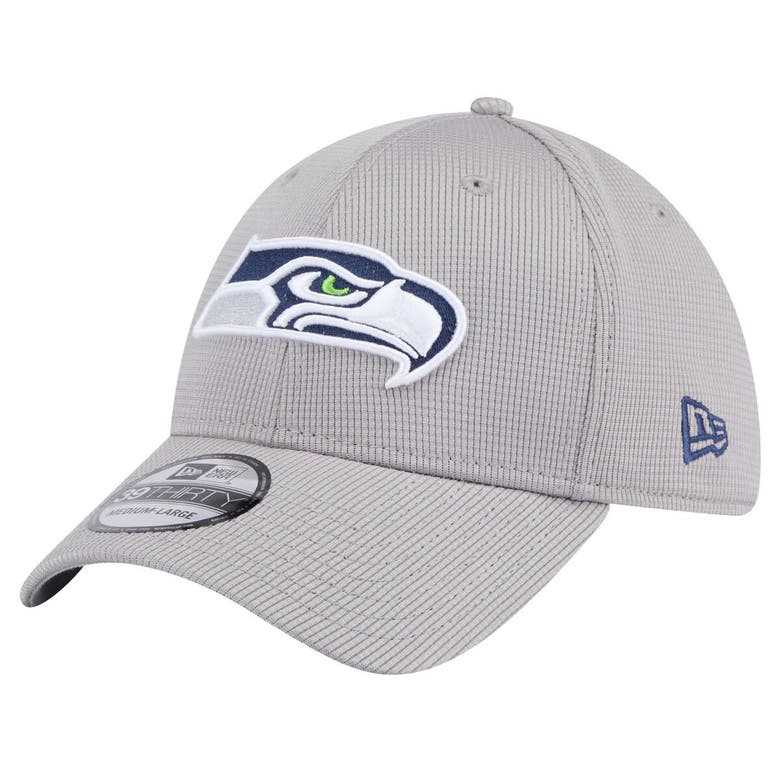 Shop New Era Gray Seattle Seahawks Active 39thirty Flex Hat