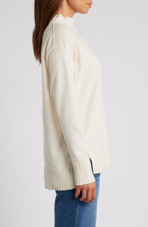 Shop Caslonr Caslon(r) Mock Neck Tunic Sweater In Ivory Pristine