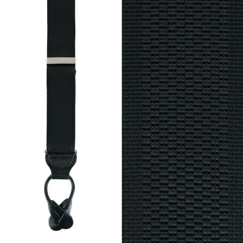 Trafalgar Big & Tall Classic Stretch Button End Suspenders In Black