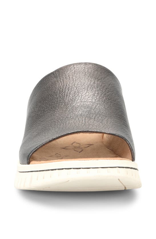 Comfortiva Carmilla Slide Sandal In Anthracite Leather