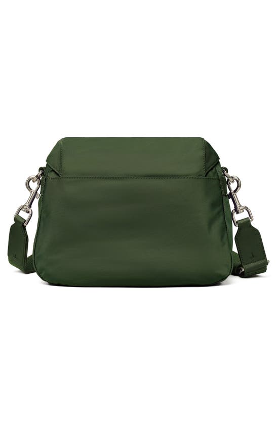 Shop Tory Burch Small Nylon Messenger Bag In Basil