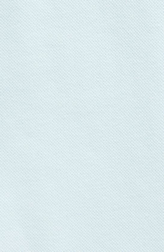 Shop Moncler Cotton Stretch Piqué Polo Romper In Baby Blue