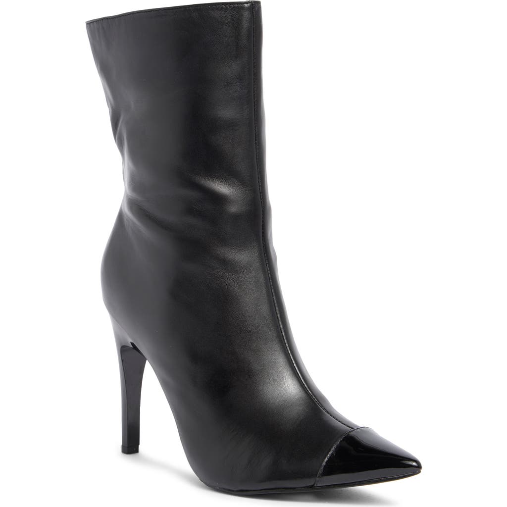 Nine West Winner Pointed Toe Boot In Black/nero