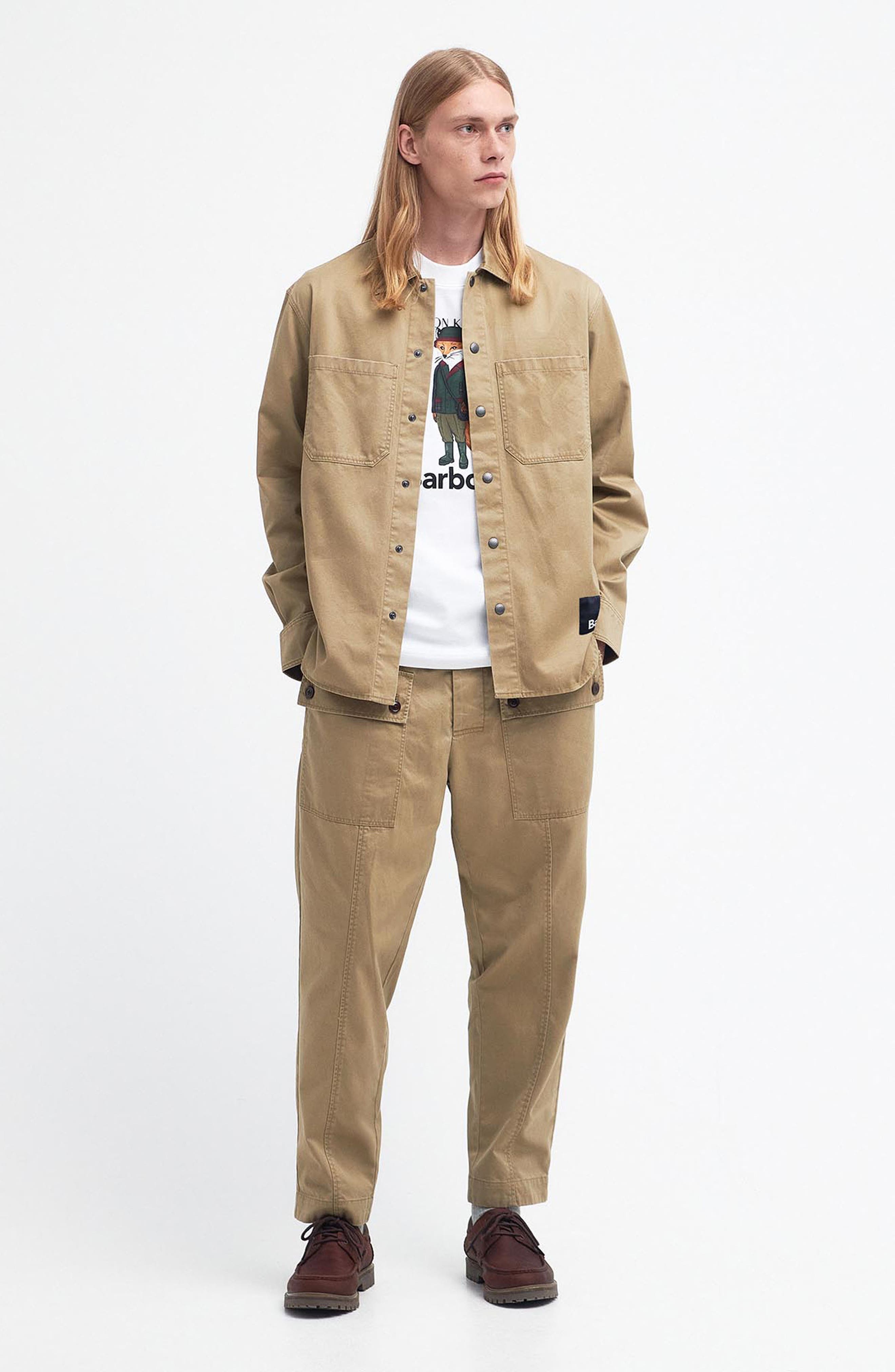 Barbour x Maison Kitsuné Cotton Twill Overshirt in Trench | Smart