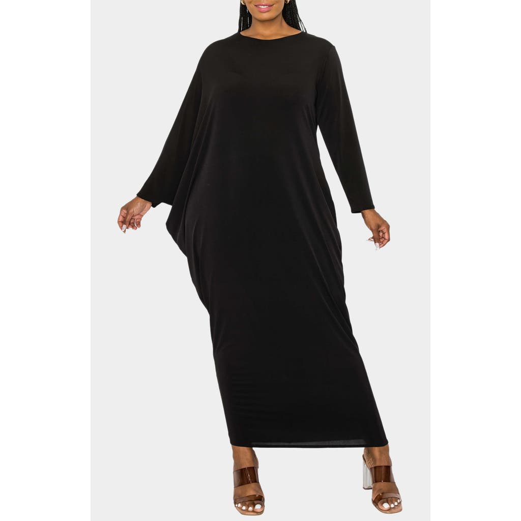 L I V D Louella Asymmetrical Long Sleeve Stretch Maxi Dress In Black | ModeSens L I V D Louella Asymmetrical Long Sleeve Stretch Maxi Dress In Black | ModeSens