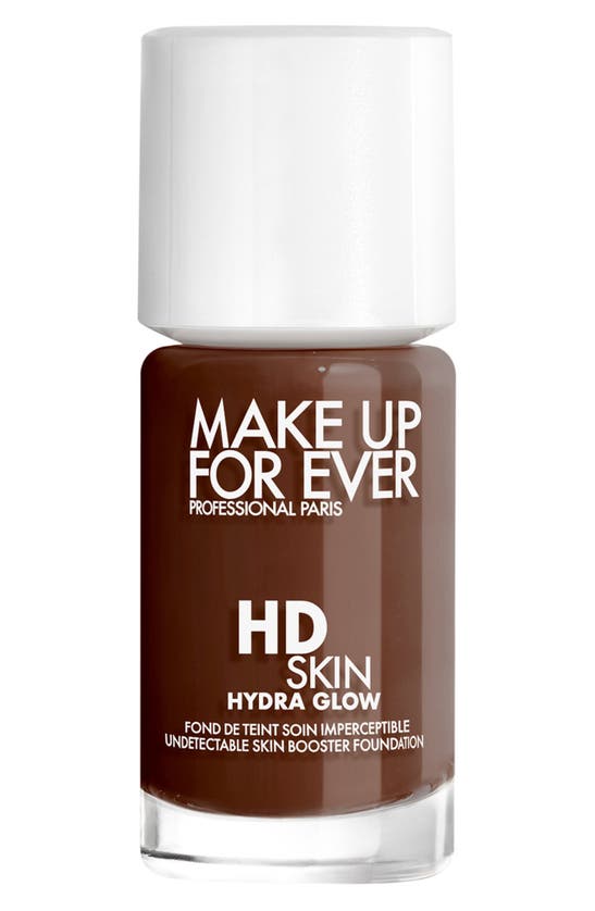 Shop Make Up For Ever Hd Skin Hydra Glow Skin Care Foundation With Hyaluronic Acid In 4r76 - Cool Ebony