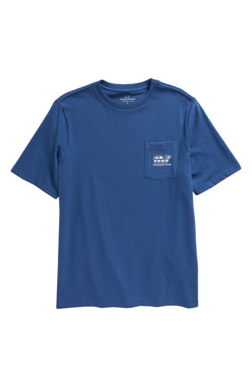 Vineyard Vines Kids' Fish Whale Cotton Pocket Graphic T-shirt In Moonshine