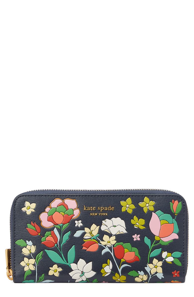 kate spade new york morgan floral embossed saffiano leather wallet |  Nordstrom