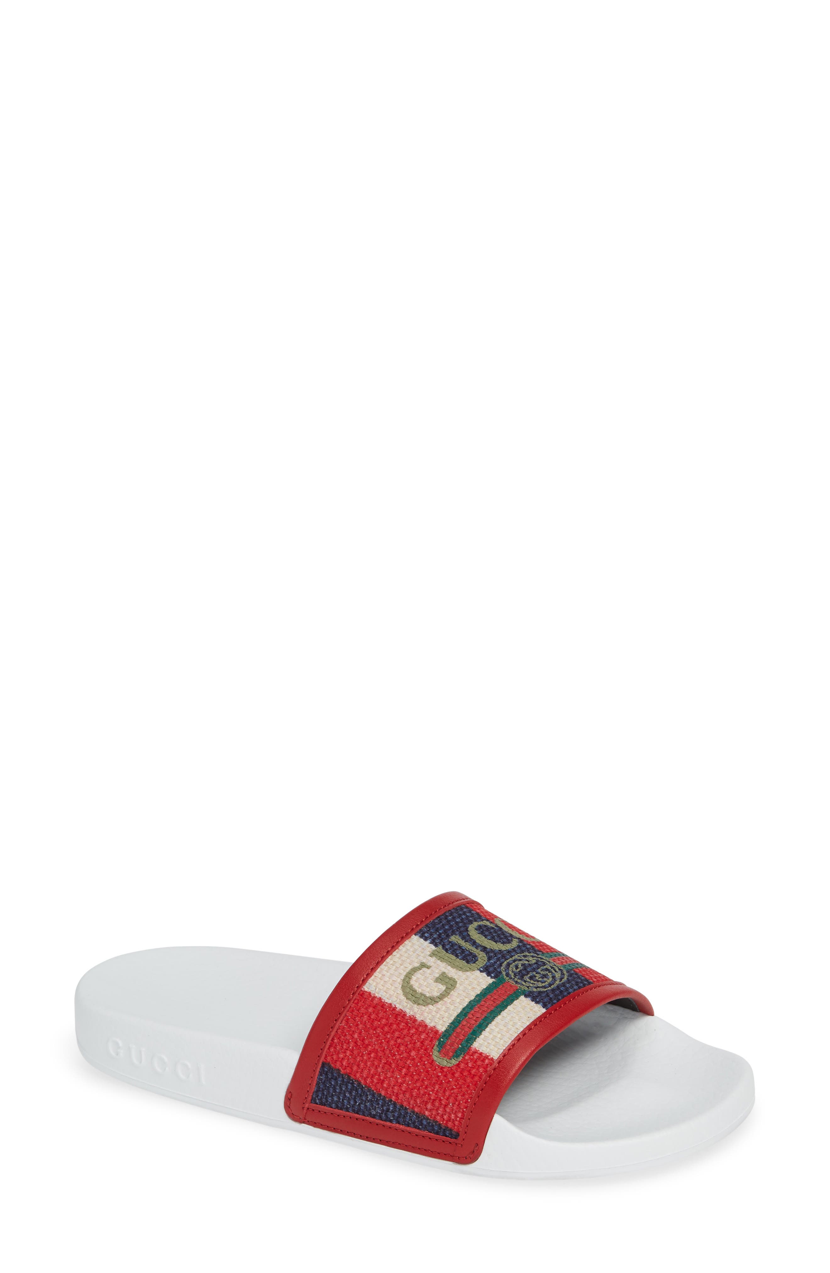 Gucci Sylvie Stripe Slide Sandal (Women 