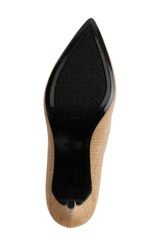 Shop Karl Lagerfeld Royale Pointed Toe Pump In Natural