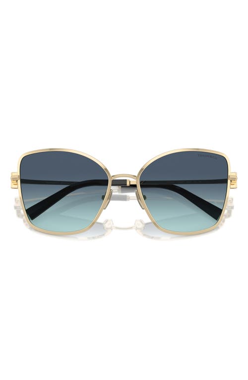 Tiffany & Co . 58mm Gradient Butterfly Sunglasses In Blue Gradient